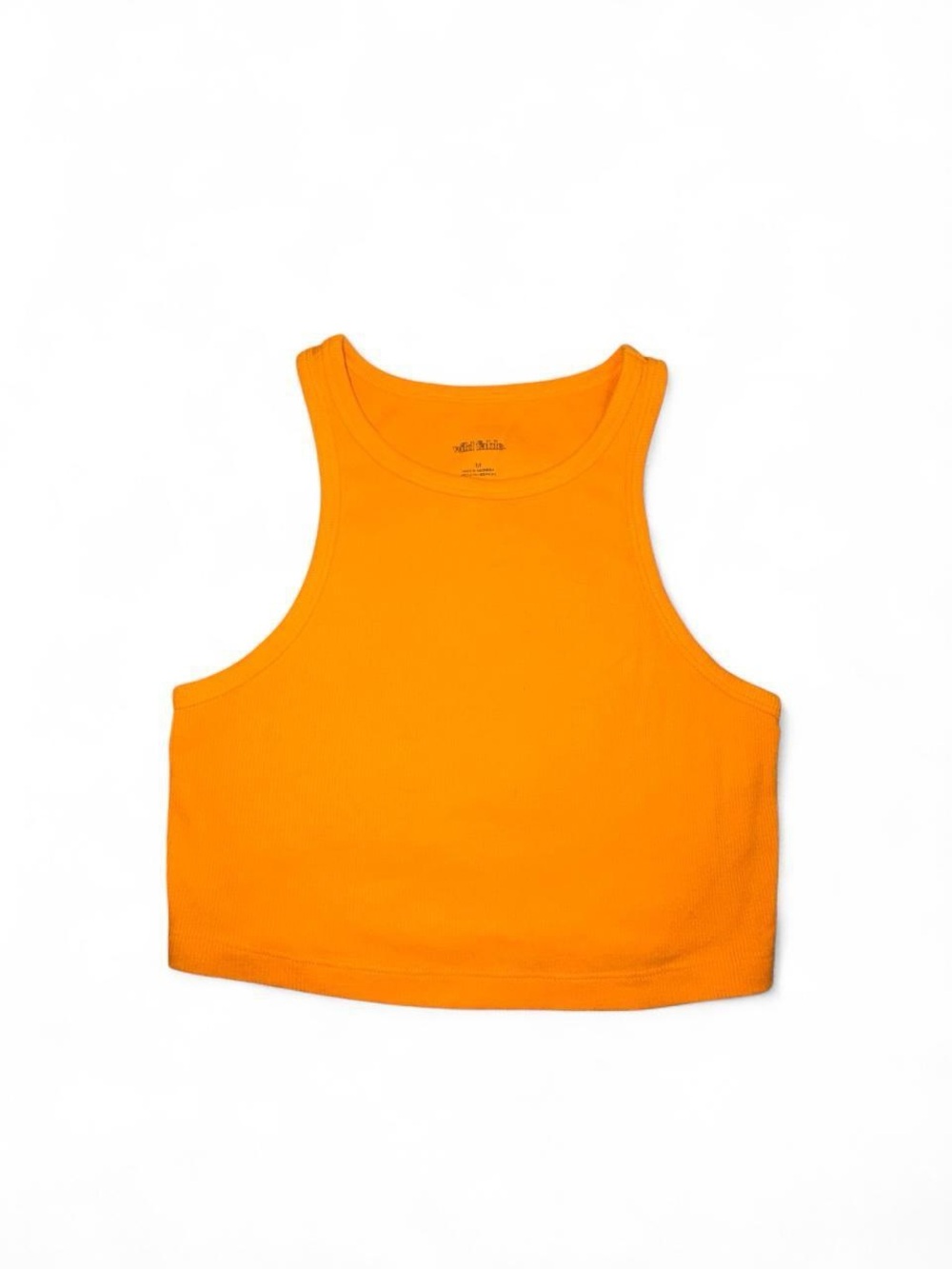 Wild Fable Orange Ribbed Cropped Tank Top Women’s Medium